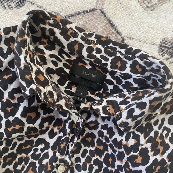 J Crew Linen Dress Top Button Up size 8 - Picture 2 of 2